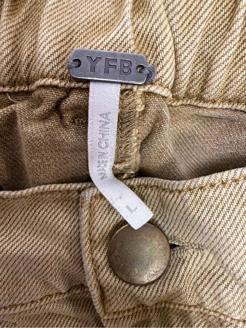 Young Fabulous & Broke Khaki Raw Hem Shorts (Large) - Picture 4 of 4